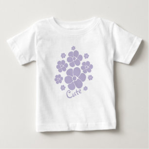 Flower Pattern Cute - Purple Baby T-Shirt
