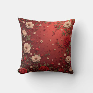 Flower Pattern Decorative Soft Throw Pillow