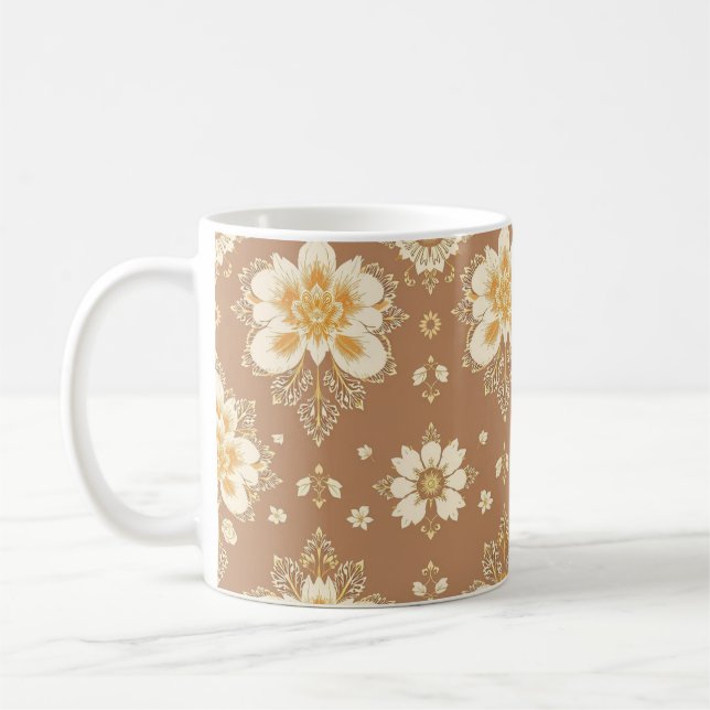 Flower pattern design mug (Left)