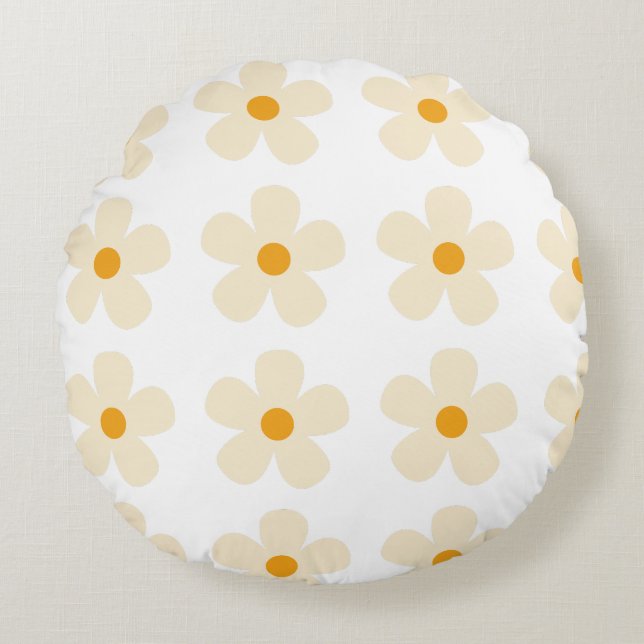 flower pattern design  round pillow (Front)