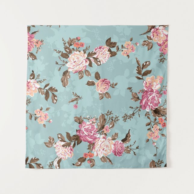 flower pattern design textile illustrationart,back tapestry (Front)