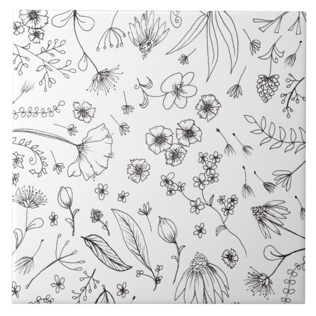 Flower Pattern Design Tile (Front)
