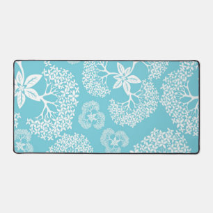 Flower pattern desk mat