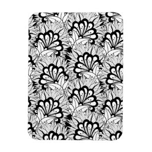 Flower Pattern Doodle Magnet