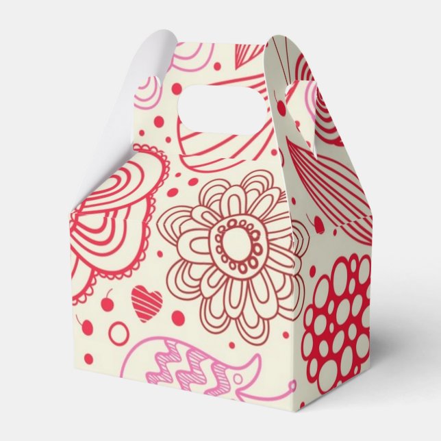 Flower pattern favor box (Front Side)