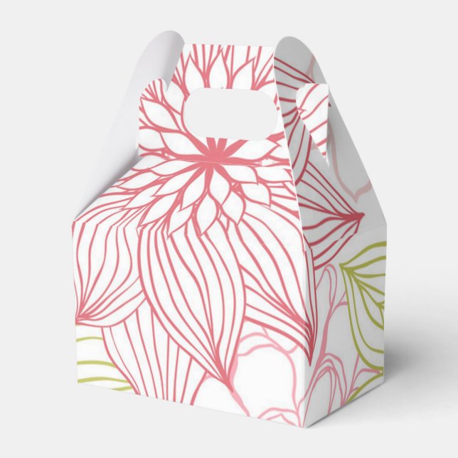 Flower pattern favor box (Front Side)