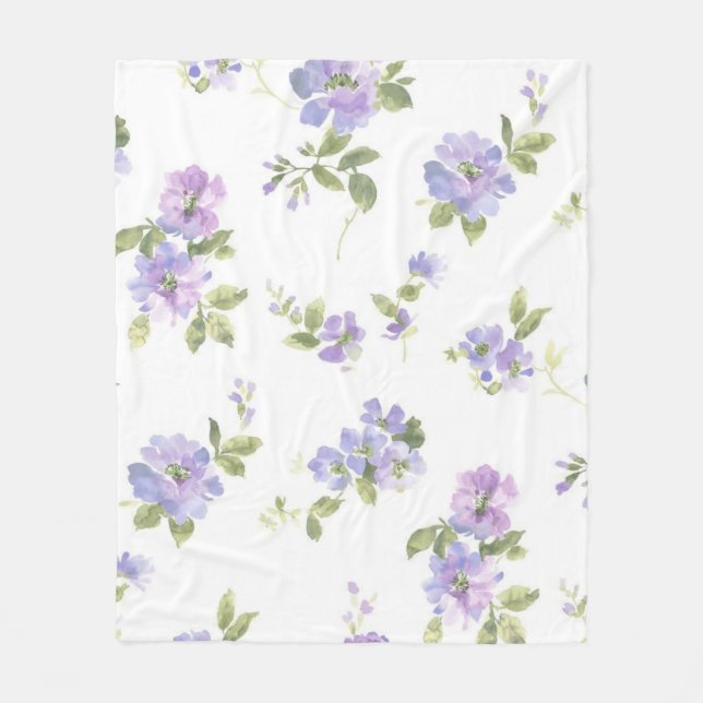 Flower pattern fleece blanket (Front)