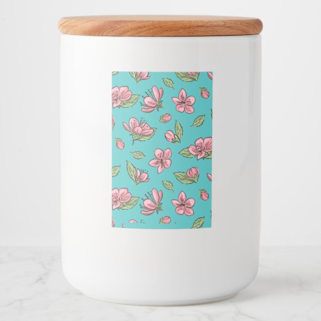 Flower pattern food label (Front)