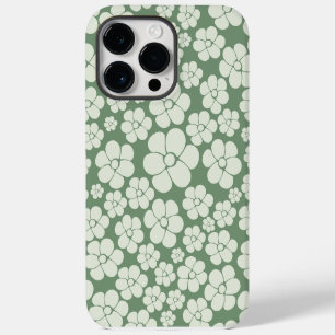 Flower Pattern - Green iPhone 14 Pro Max Case