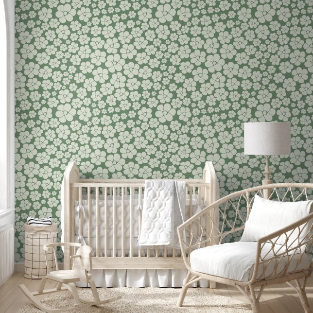 Flower Pattern - Green Wallpaper (Kids)