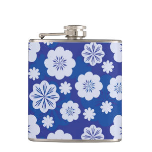 flower pattern hip flask