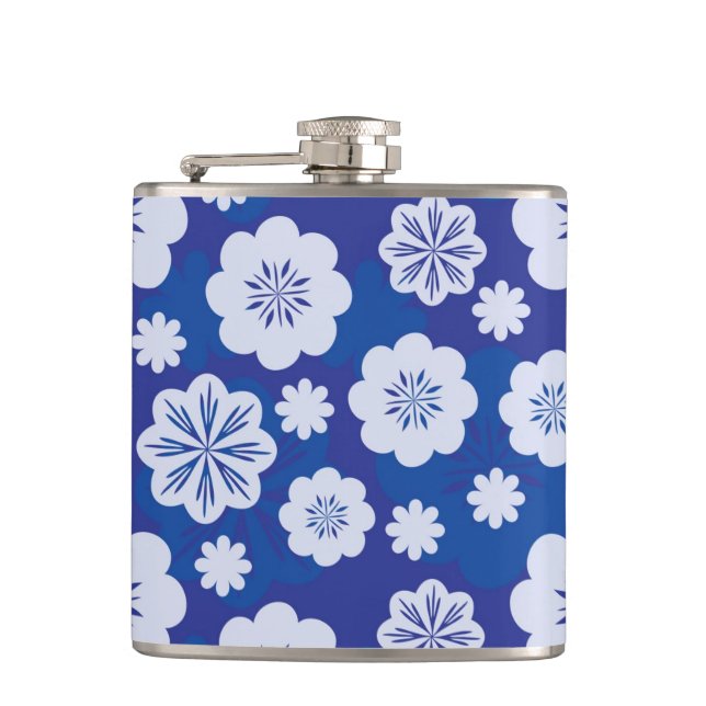 flower pattern hip flask (Front)