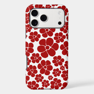 Flower Pattern in Red and White