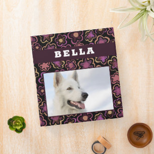 Flower Pattern Keepsake Pet Dog Photo Album Binder
