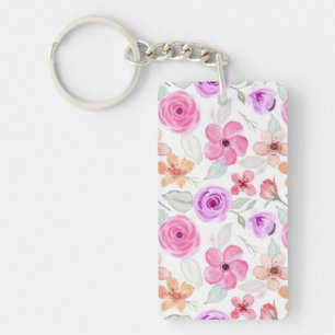 Flower pattern keychain