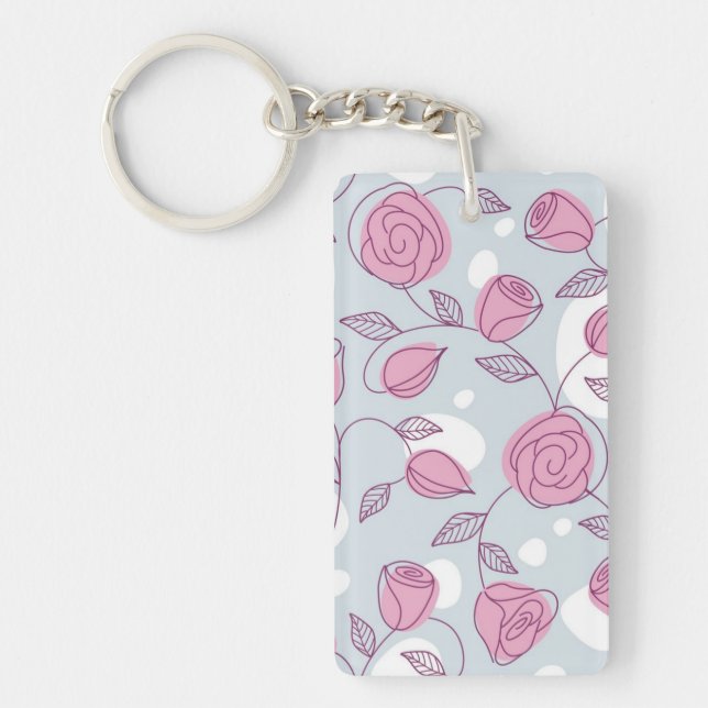 Flower pattern keychain (Front)