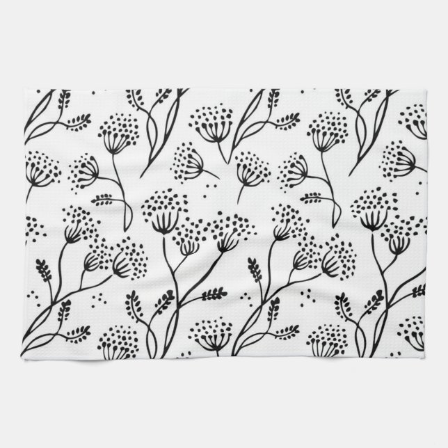 Flower pattern kitchen towel (Horizontal)