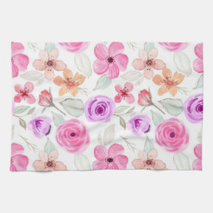 Flower pattern kitchen towel