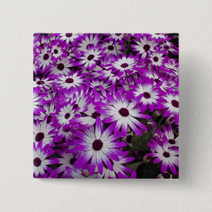 Flower pattern, Kuekenhof Gardens, Lisse, 2 Inch Square Button