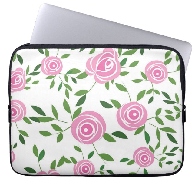 Flower pattern laptop sleeve (Front)