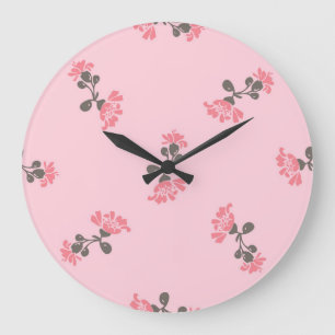 Flower pattern large clock