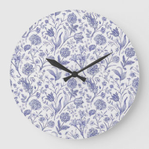 Flower pattern large clock