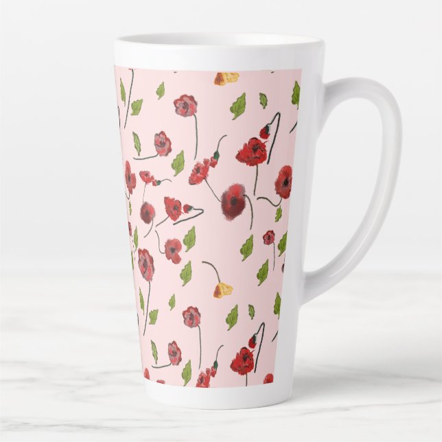 flower pattern latte mug (Right)