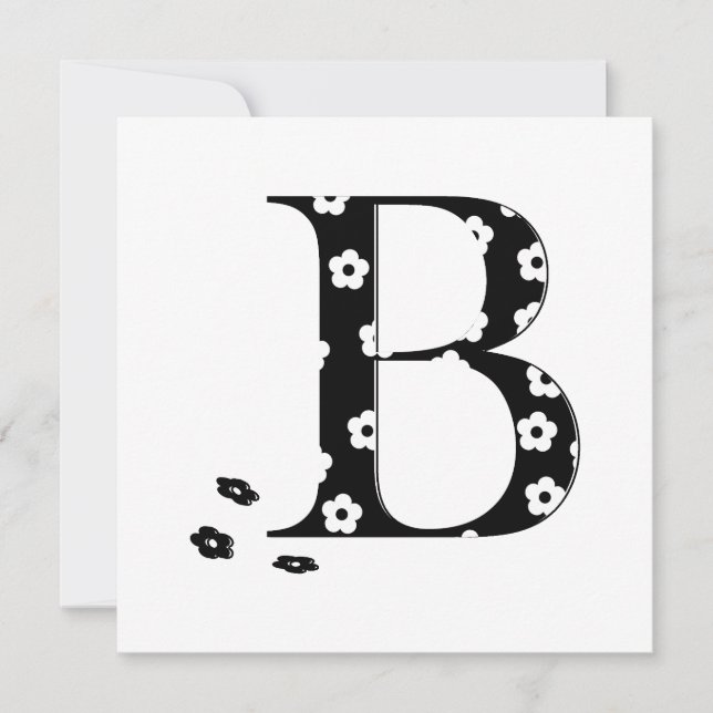 Flower Pattern Letter B (Front)