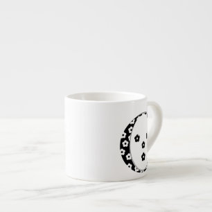 Flower Pattern Letter O Espresso Cup