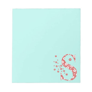 Flower Pattern Letter S Notepad