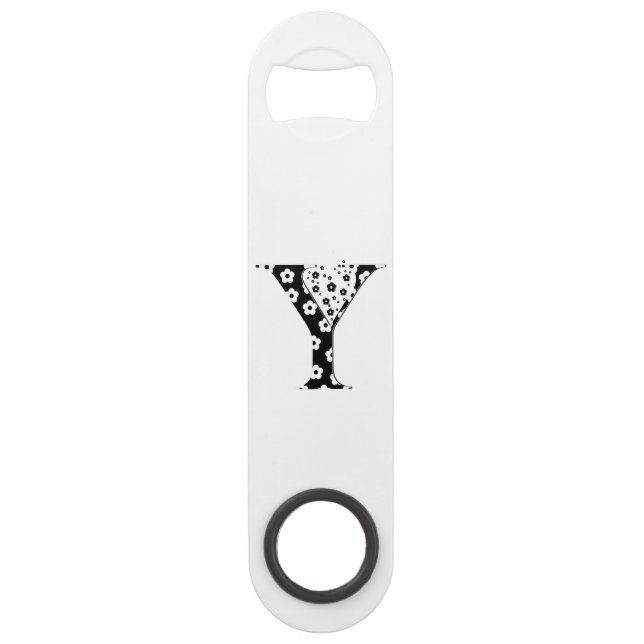 Flower Pattern Letter Y Bar Key (Front)