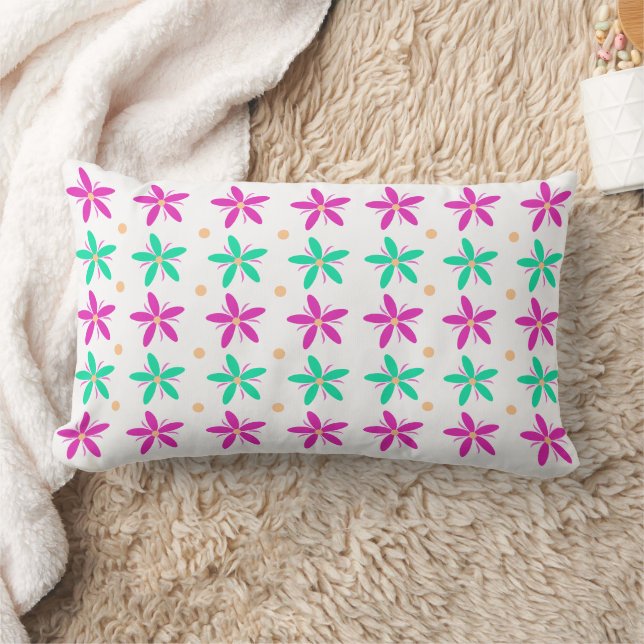 Flower pattern  lumbar pillow (Blanket)