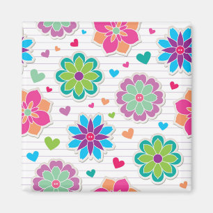 Flower pattern magnet