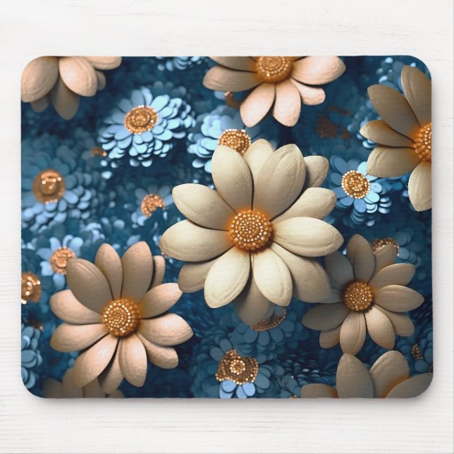 Flower Pattern Mouse Pad (Front)