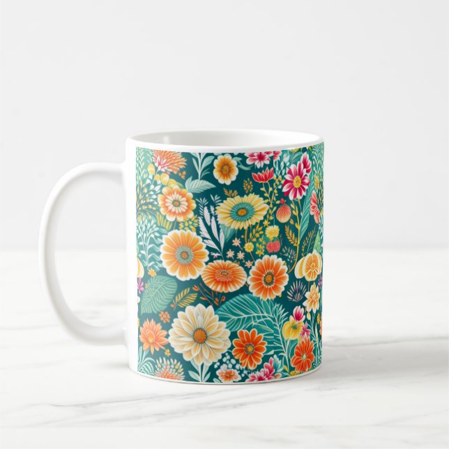 Flower Pattern Mug (Left)
