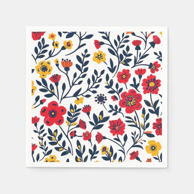 Flower pattern napkin (Front)