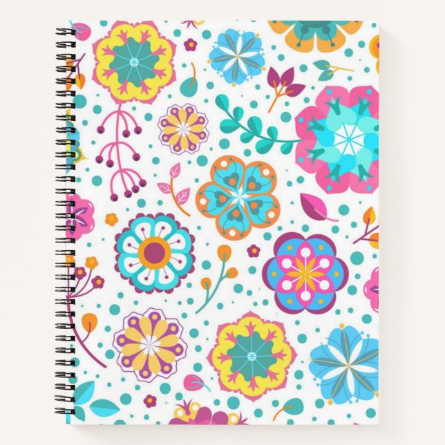Flower pattern notebook (Front)