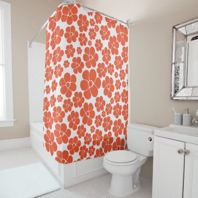Flower Pattern - Orange and White (In Situ)