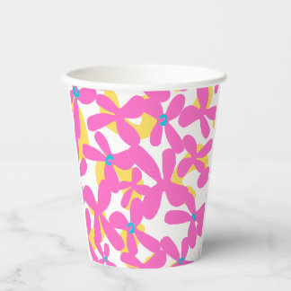Flower pattern paper cups