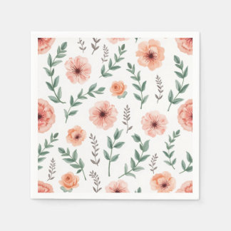 Flower pattern Paper Napkin