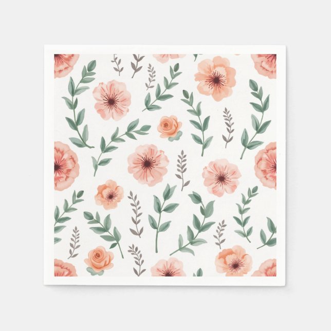 Flower pattern Paper Napkin (Front)