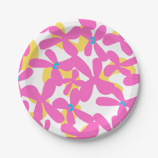 Flower pattern paper plate