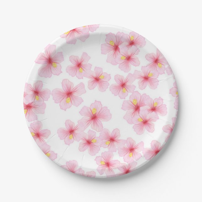 Flower pattern paper plate (Front)