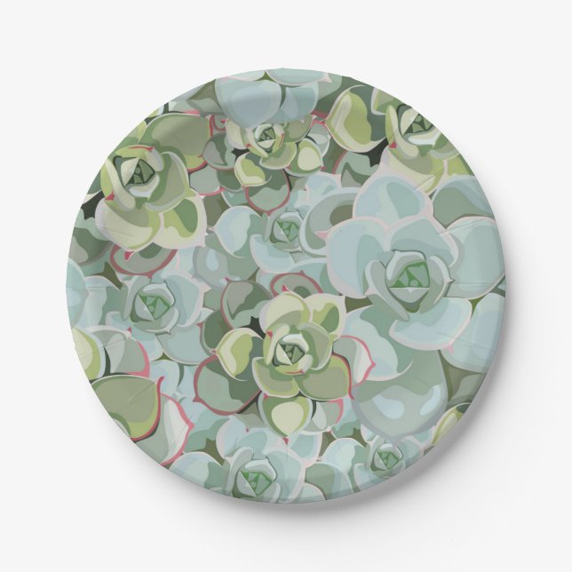 Flower pattern paper plate (Front)