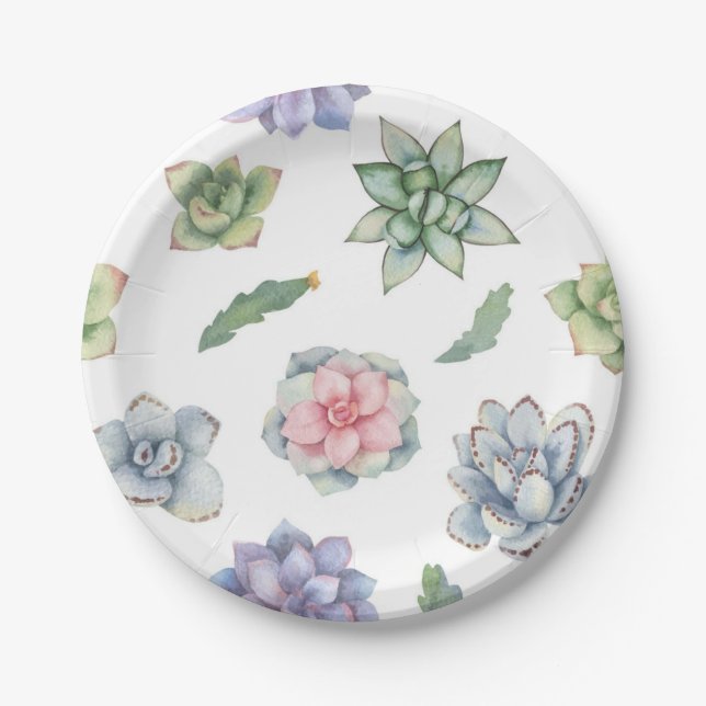 Flower pattern paper plate (Front)