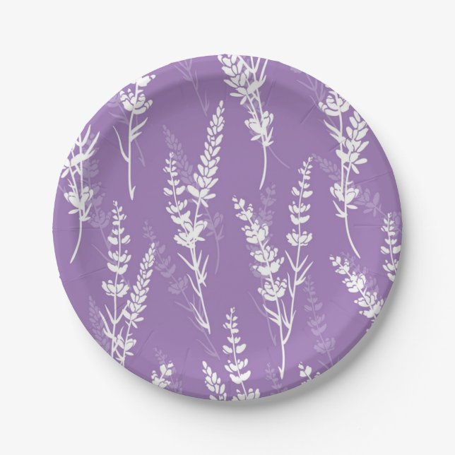 Flower pattern paper plate (Front)