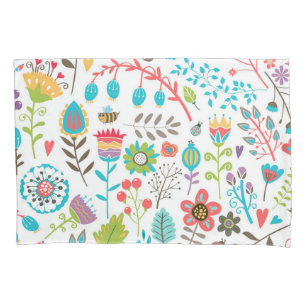 Flower pattern pillowcase