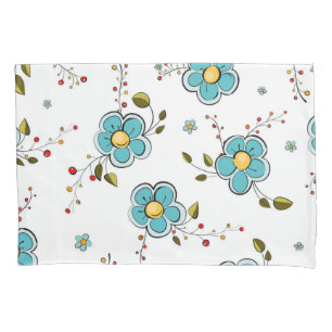 Flower pattern pillowcase