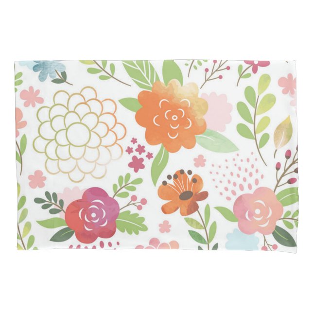 Flower pattern pillowcase (Front)