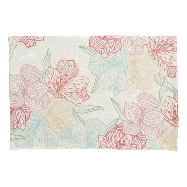 Flower pattern pillowcase (Front)